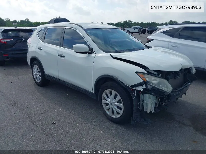 5N1AT2MT7GC798903 2016 Nissan Rogue S/Sl/Sv