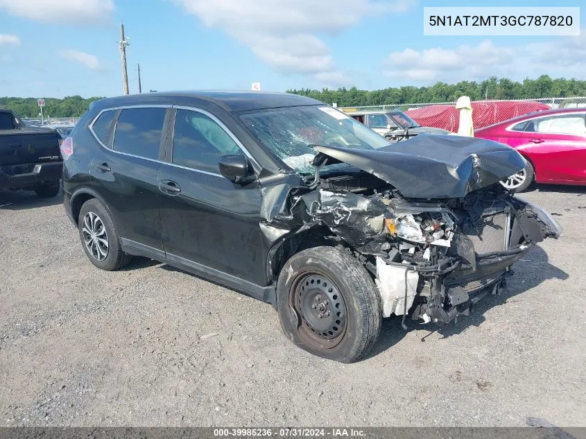 2016 Nissan Rogue S VIN: 5N1AT2MT3GC787820 Lot: 39985236