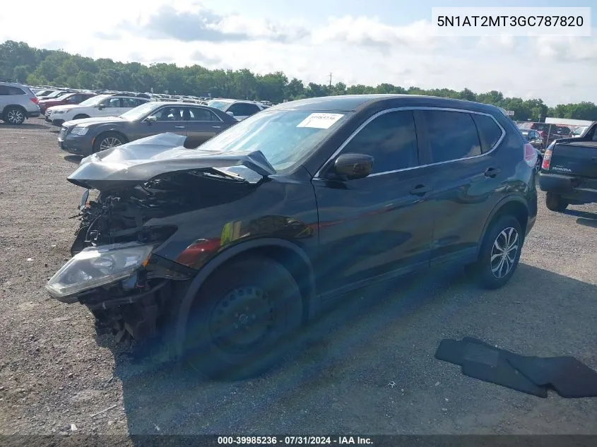 2016 Nissan Rogue S VIN: 5N1AT2MT3GC787820 Lot: 39985236