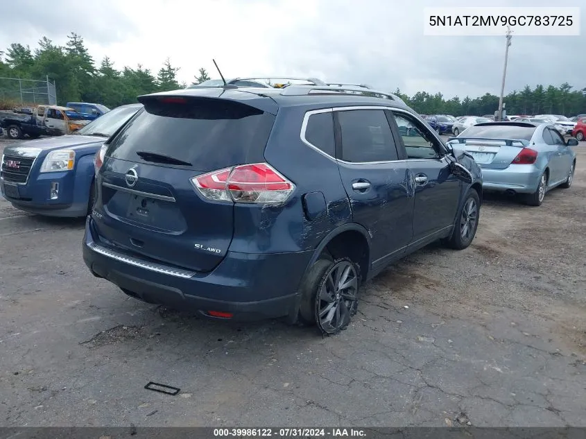 2016 Nissan Rogue S/Sl/Sv VIN: 5N1AT2MV9GC783725 Lot: 39986122