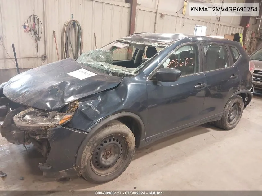 KNMAT2MV4GP690754 2016 Nissan Rogue S/Sl/Sv