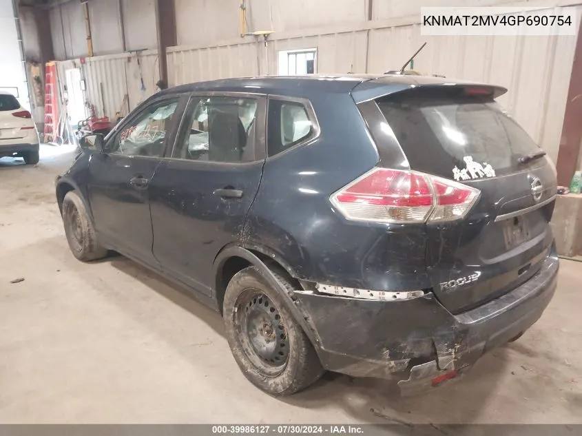 KNMAT2MV4GP690754 2016 Nissan Rogue S/Sl/Sv