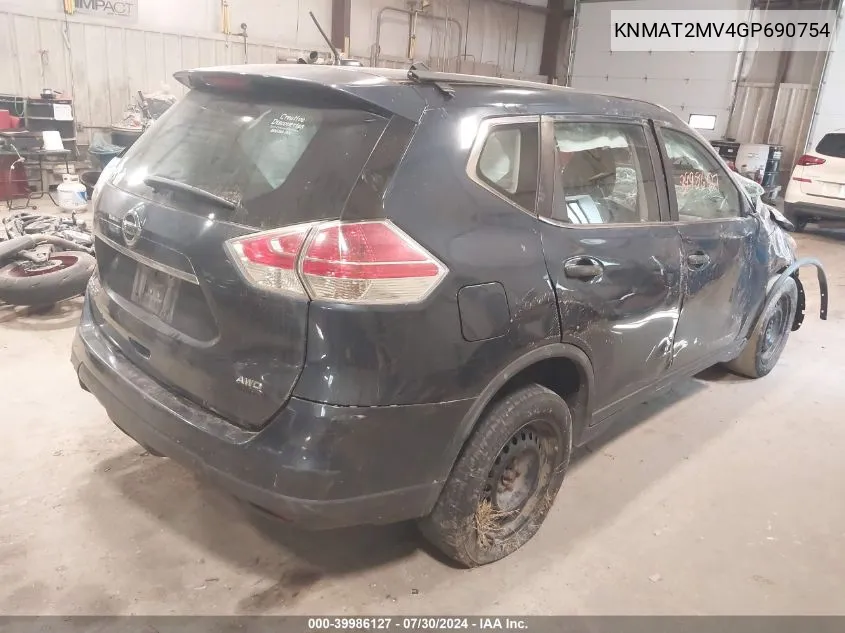 KNMAT2MV4GP690754 2016 Nissan Rogue S/Sl/Sv