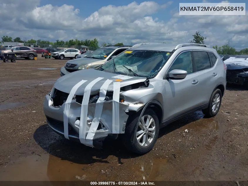 2016 Nissan Rogue Sv VIN: KNMAT2MV6GP658419 Lot: 39986775