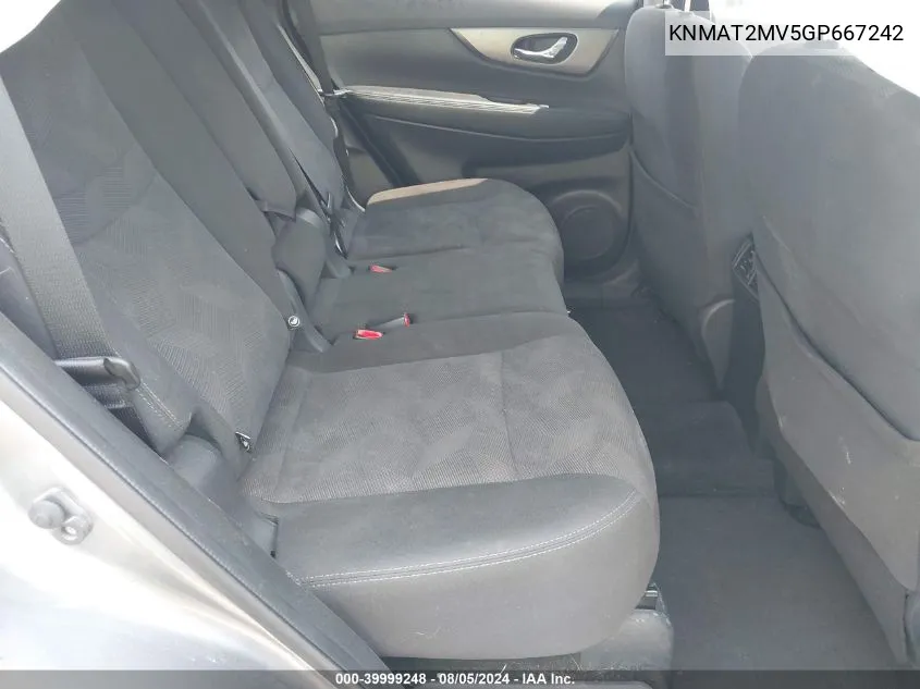 KNMAT2MV5GP667242 2016 Nissan Rogue Sv