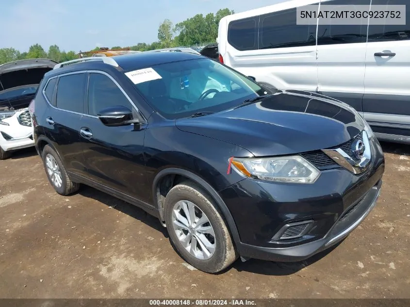 5N1AT2MT3GC923752 2016 Nissan Rogue Sv