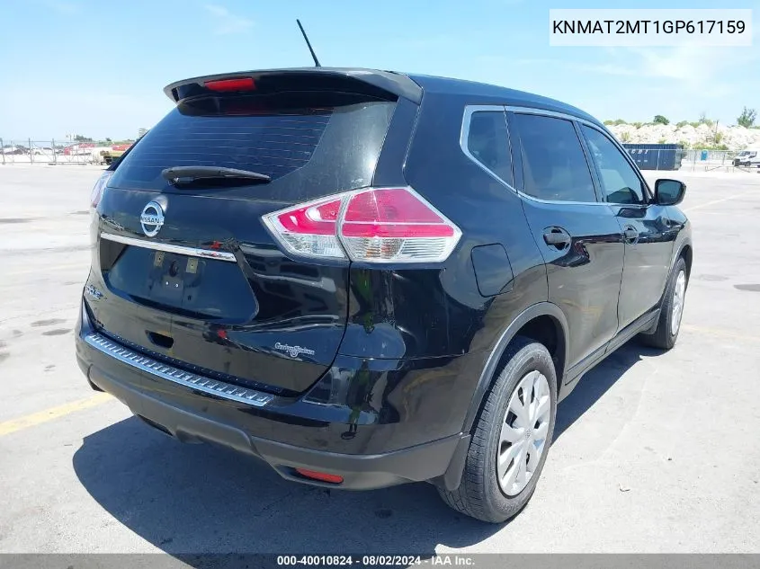 2016 Nissan Rogue S VIN: KNMAT2MT1GP617159 Lot: 40010824