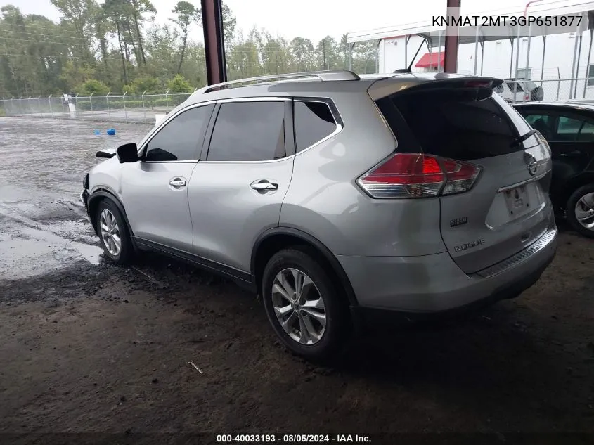 KNMAT2MT3GP651877 2016 Nissan Rogue Sv