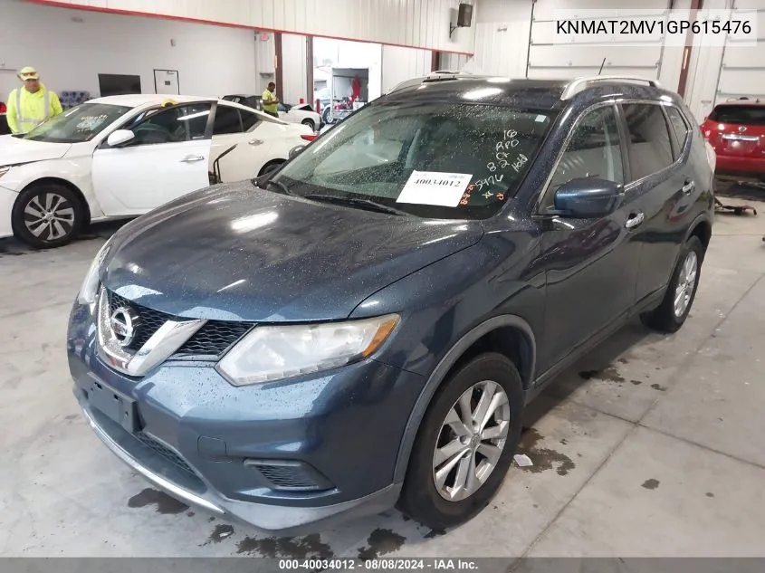 KNMAT2MV1GP615476 2016 Nissan Rogue Sv