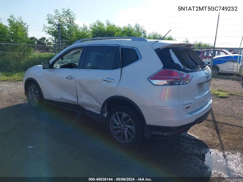 5N1AT2MT5GC749232 2016 Nissan Rogue Sl