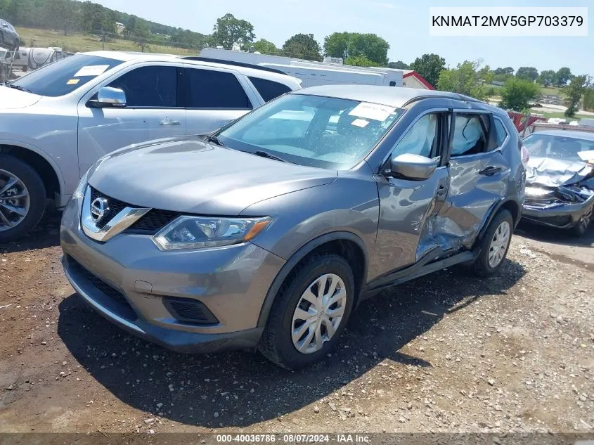 KNMAT2MV5GP703379 2016 Nissan Rogue S