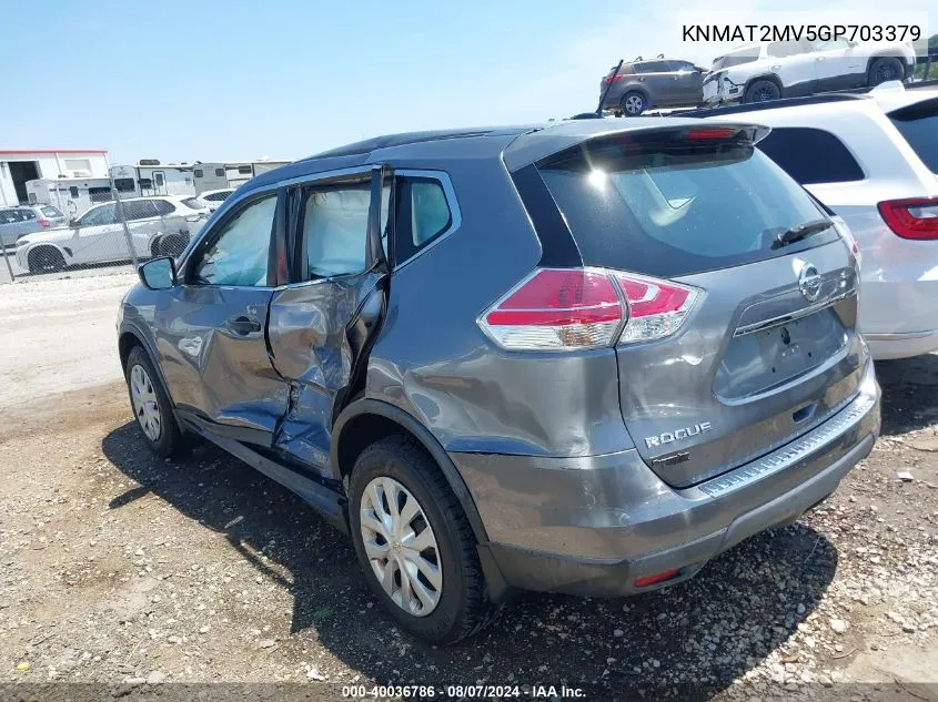 KNMAT2MV5GP703379 2016 Nissan Rogue S