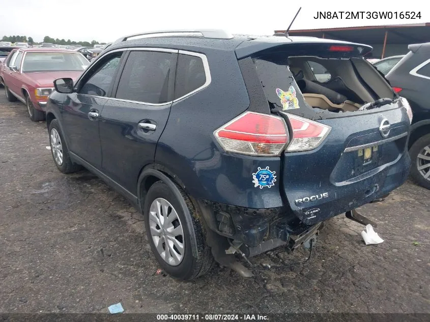 JN8AT2MT3GW016524 2016 Nissan Rogue S