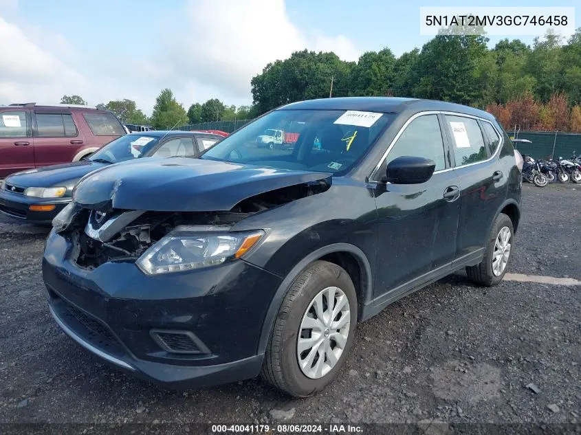 5N1AT2MV3GC746458 2016 Nissan Rogue S/Sl/Sv