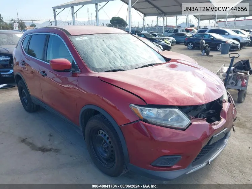 2016 Nissan Rogue S VIN: JN8AT2MV0GW144656 Lot: 40041704