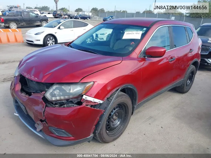 2016 Nissan Rogue S VIN: JN8AT2MV0GW144656 Lot: 40041704