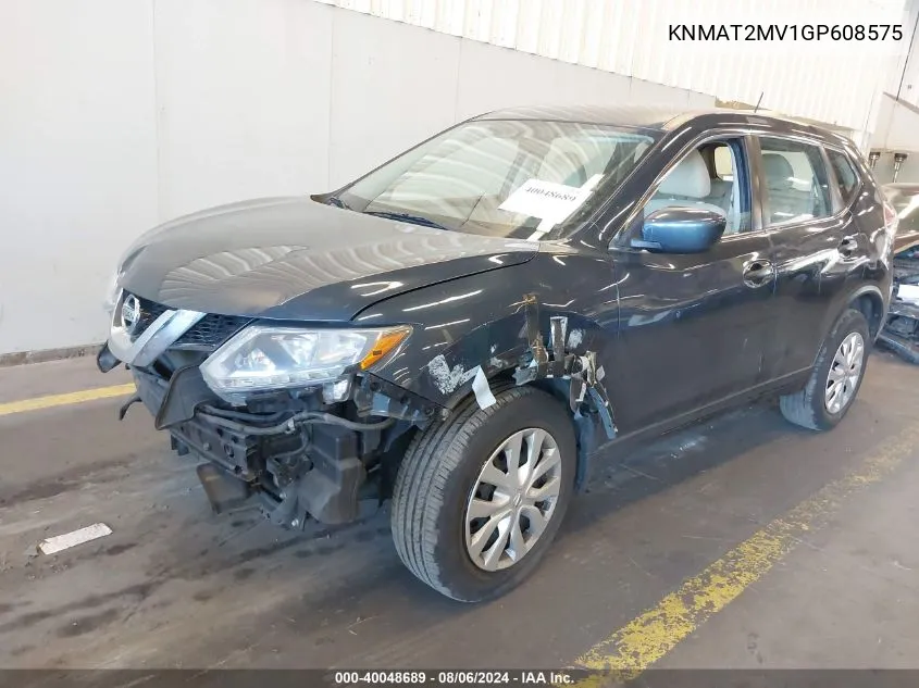 KNMAT2MV1GP608575 2016 Nissan Rogue S