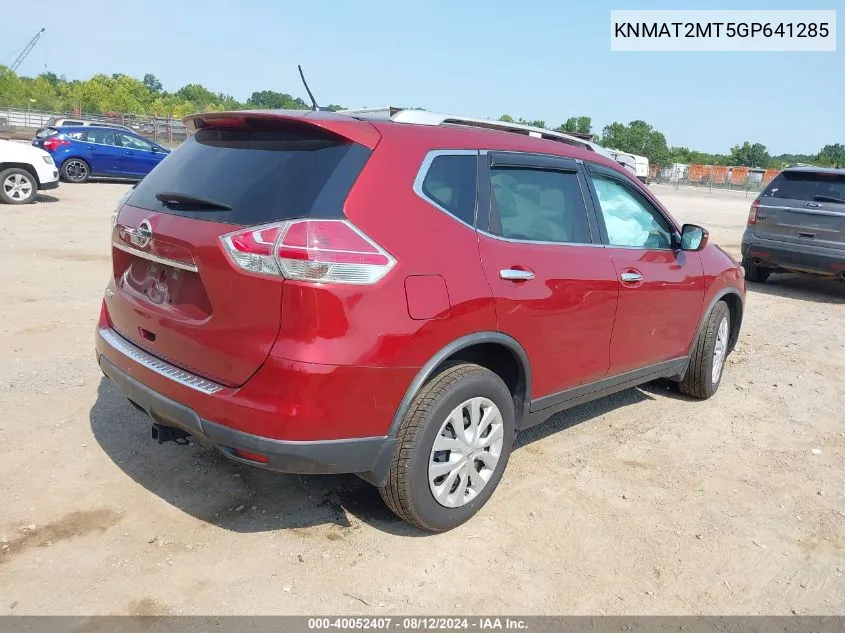 KNMAT2MT5GP641285 2016 Nissan Rogue S