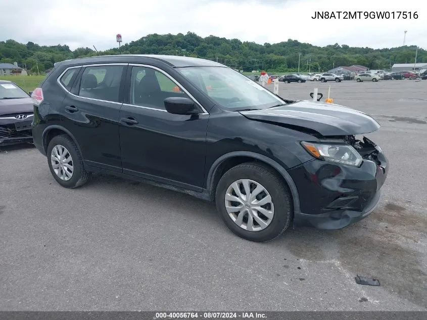 2016 Nissan Rogue S VIN: JN8AT2MT9GW017516 Lot: 40056764