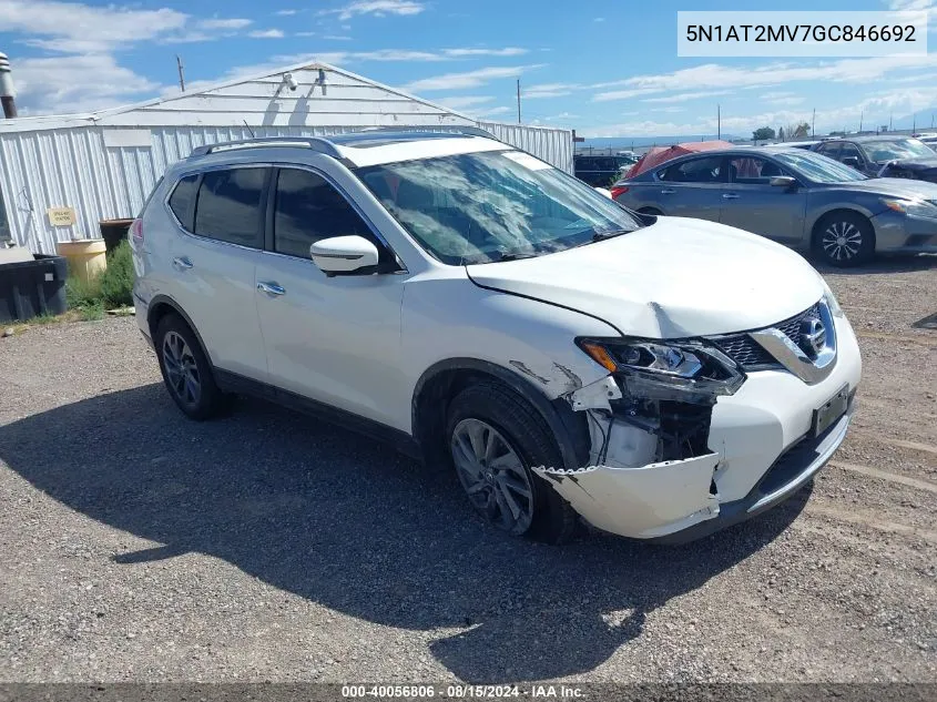 2016 Nissan Rogue Sl VIN: 5N1AT2MV7GC846692 Lot: 40056806