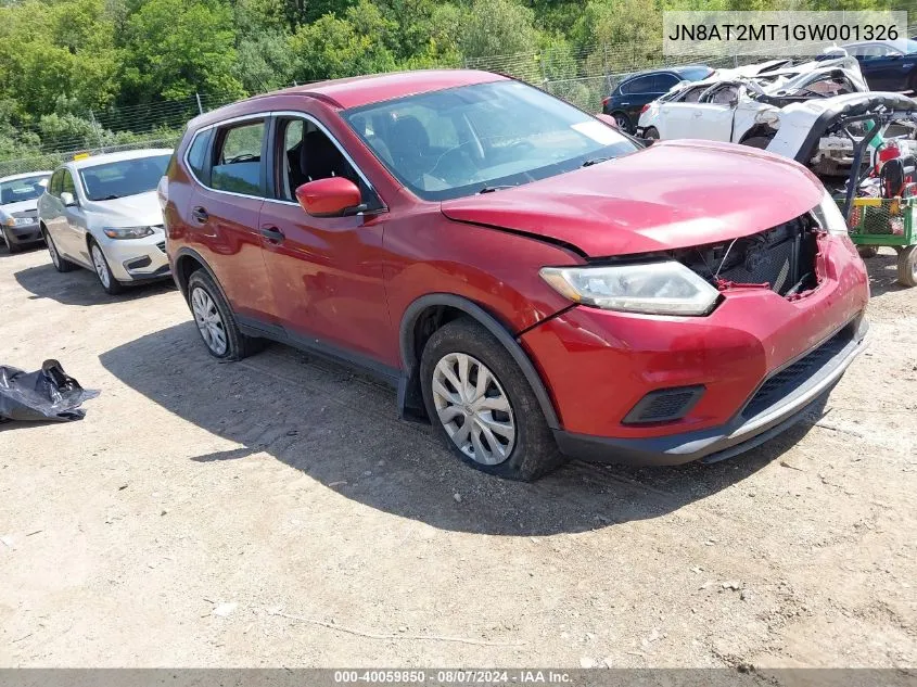 JN8AT2MT1GW001326 2016 Nissan Rogue S