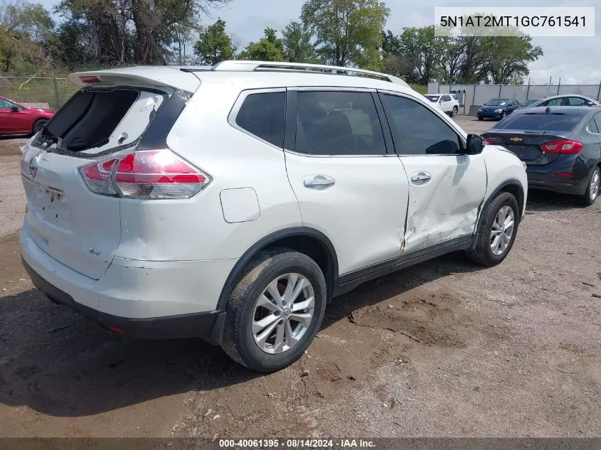 2016 Nissan Rogue S/Sl/Sv VIN: 5N1AT2MT1GC761541 Lot: 40061395