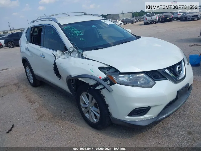 KNMAT2MT0GP731556 2016 Nissan Rogue Sv