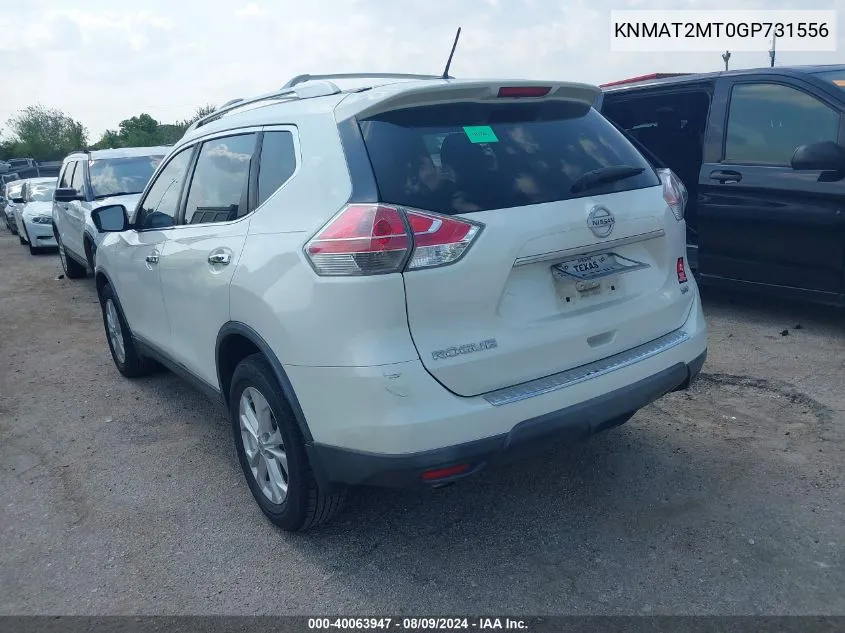 KNMAT2MT0GP731556 2016 Nissan Rogue Sv