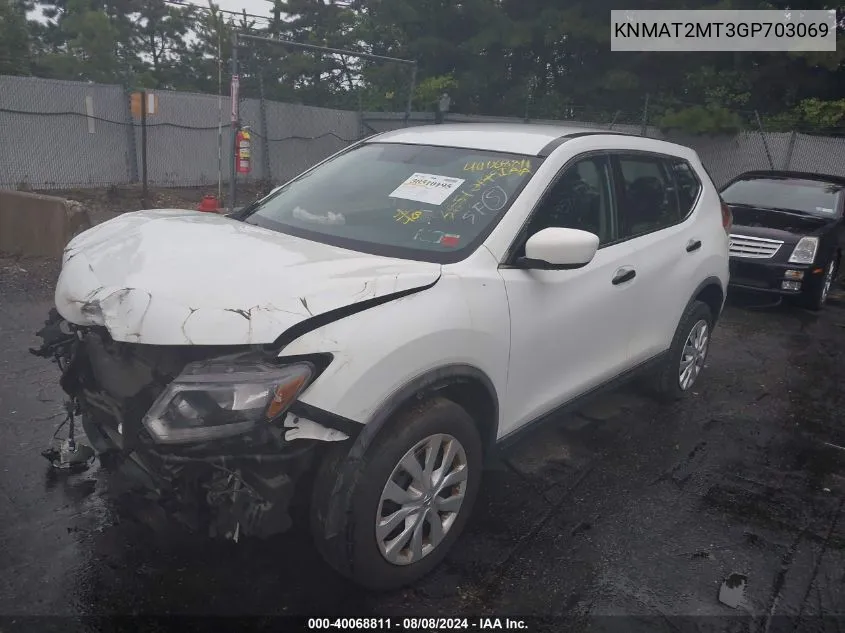 KNMAT2MT3GP703069 2016 Nissan Rogue S/Sl/Sv