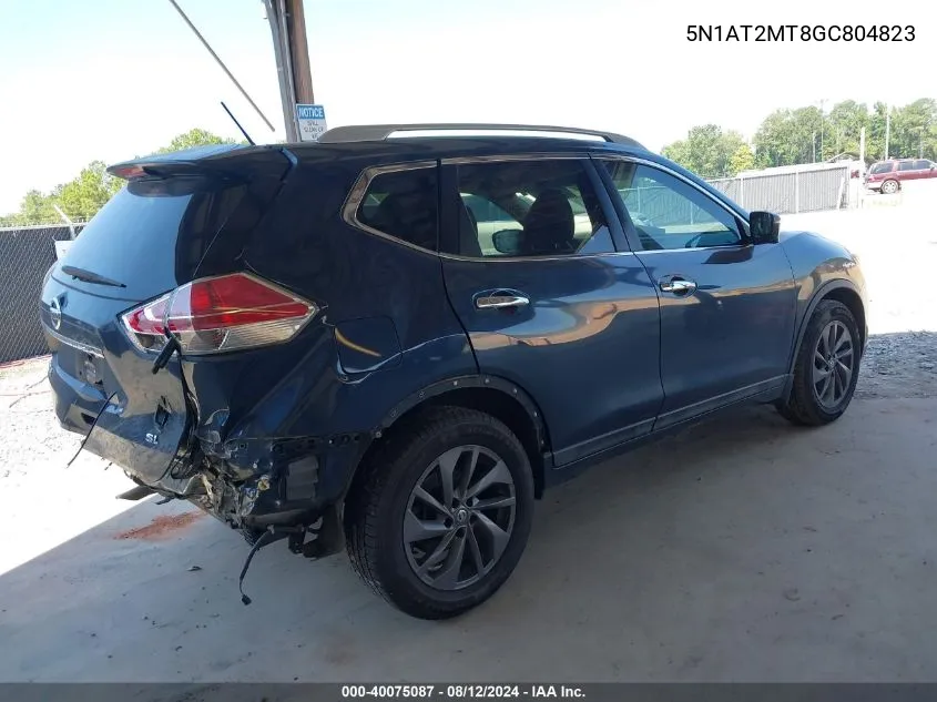 2016 Nissan Rogue Sl VIN: 5N1AT2MT8GC804823 Lot: 40075087