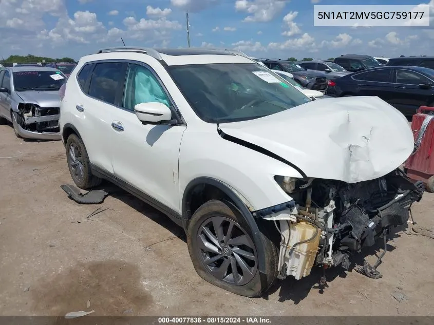 5N1AT2MV5GC759177 2016 Nissan Rogue Sl