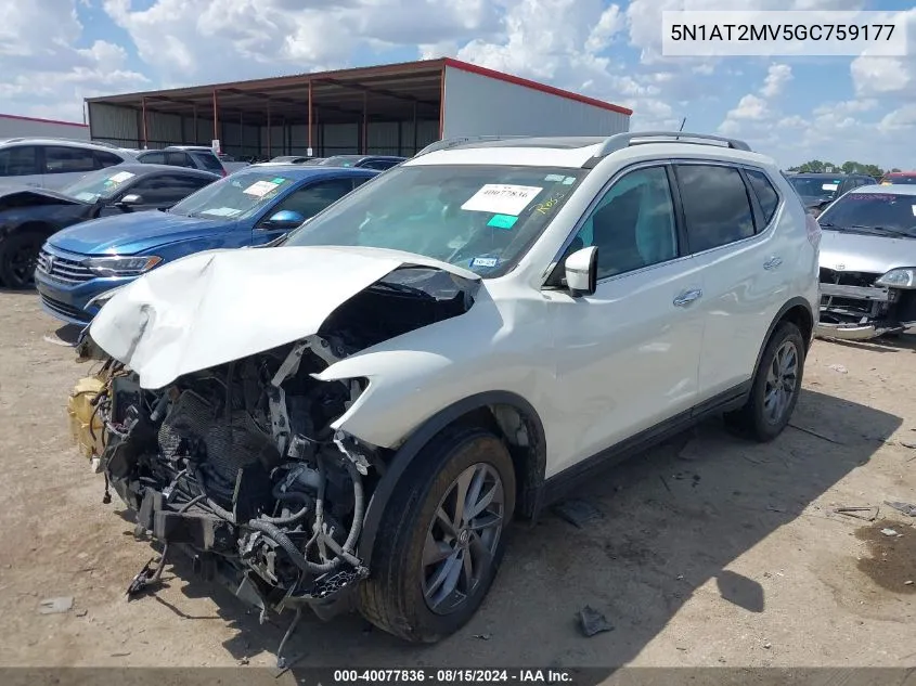 5N1AT2MV5GC759177 2016 Nissan Rogue Sl