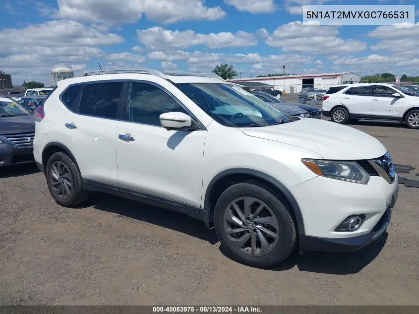 2016 Nissan Rogue Sl VIN: 5N1AT2MVXGC766531 Lot: 40083975