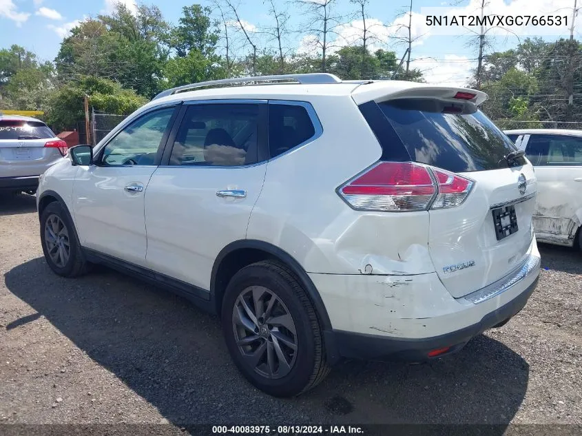 2016 Nissan Rogue Sl VIN: 5N1AT2MVXGC766531 Lot: 40083975