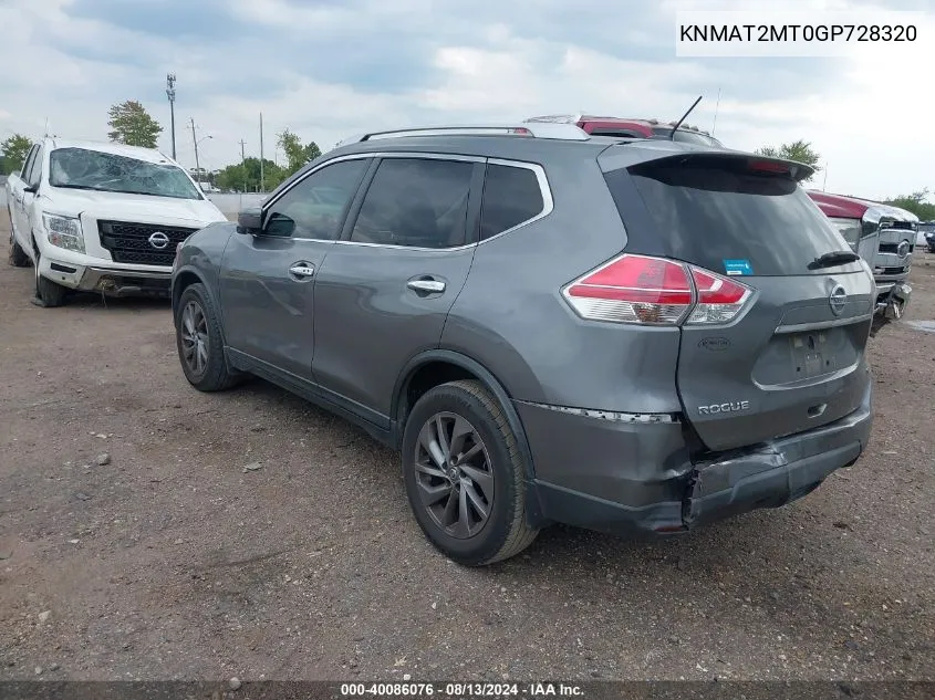 KNMAT2MT0GP728320 2016 Nissan Rogue Sl