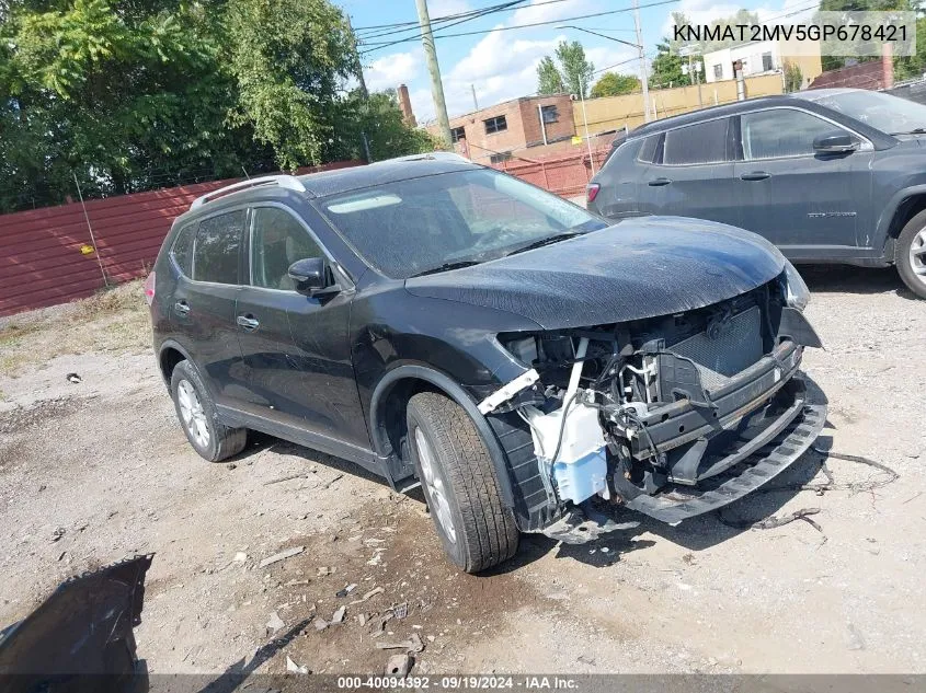 2016 Nissan Rogue Sv VIN: KNMAT2MV5GP678421 Lot: 40094392