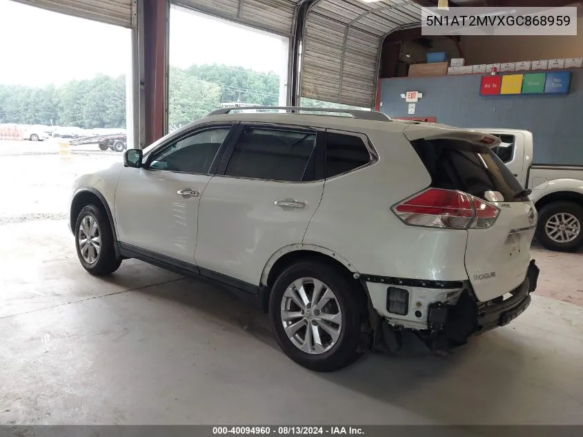 5N1AT2MVXGC868959 2016 Nissan Rogue S/Sl/Sv