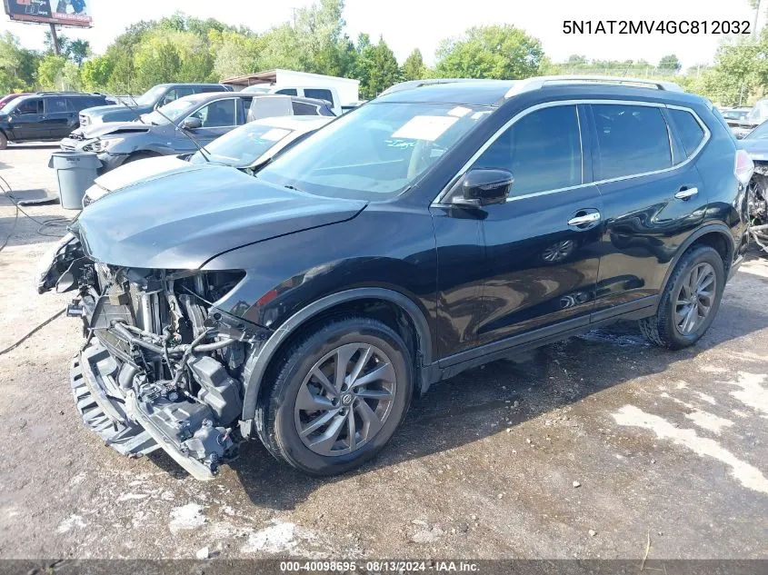 2016 Nissan Rogue Sl VIN: 5N1AT2MV4GC812032 Lot: 40098695