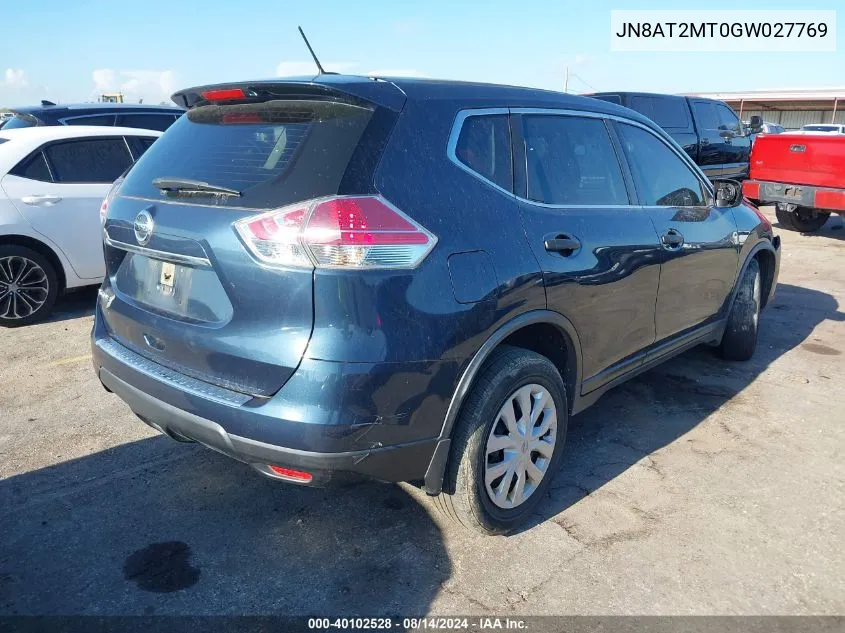 JN8AT2MT0GW027769 2016 Nissan Rogue S