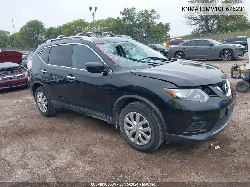 2016 Nissan Rogue S VIN: KNMAT2MV1GP676231 Lot: 40103634