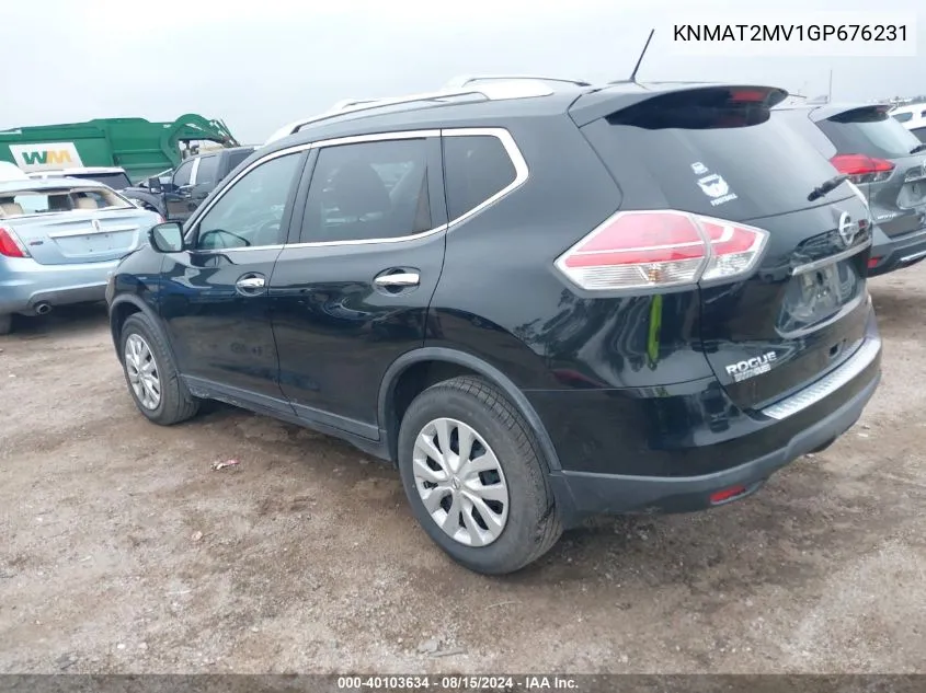 KNMAT2MV1GP676231 2016 Nissan Rogue S