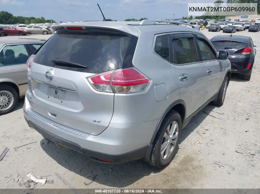 KNMAT2MT0GP609960 2016 Nissan Rogue Sv