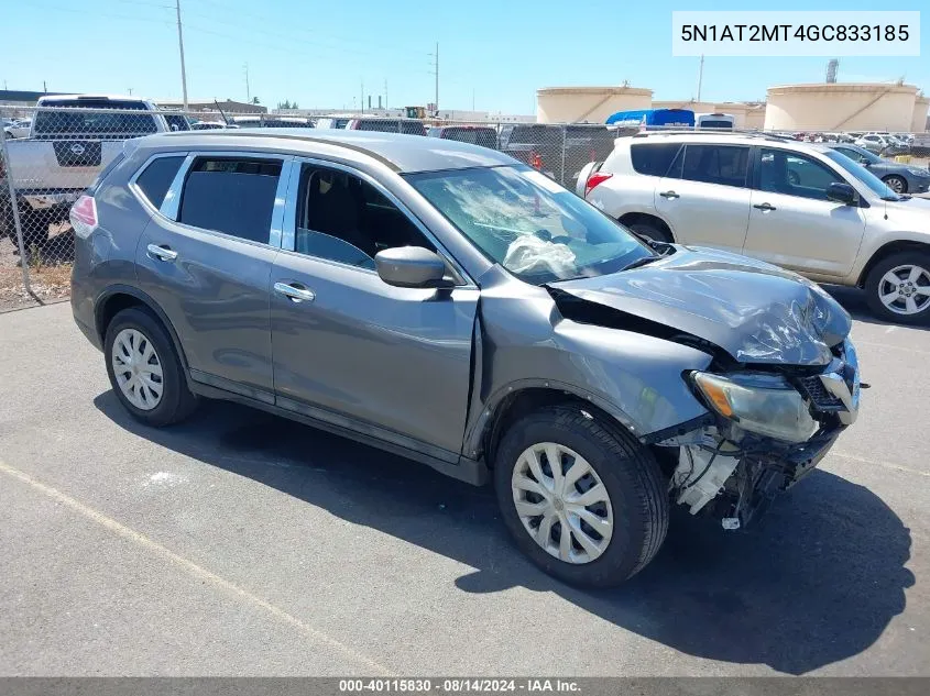 2016 Nissan Rogue S VIN: 5N1AT2MT4GC833185 Lot: 40115830