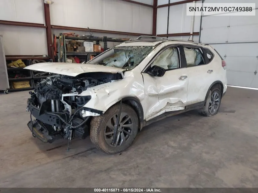 5N1AT2MV1GC749388 2016 Nissan Rogue Sl