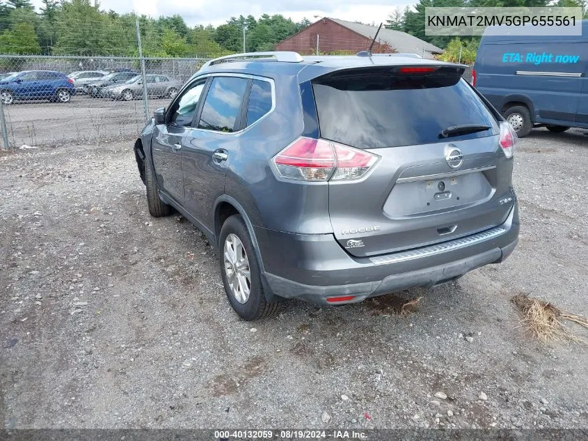 KNMAT2MV5GP655561 2016 Nissan Rogue Sv