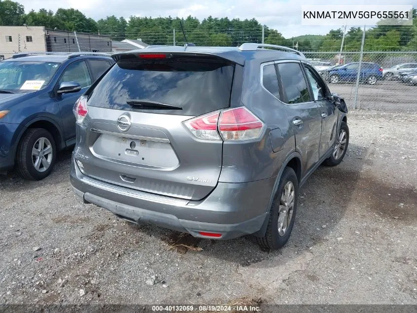 KNMAT2MV5GP655561 2016 Nissan Rogue Sv