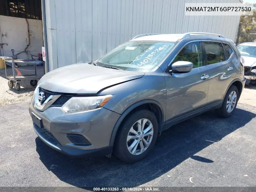 KNMAT2MT6GP727530 2016 Nissan Rogue S/Sl/Sv