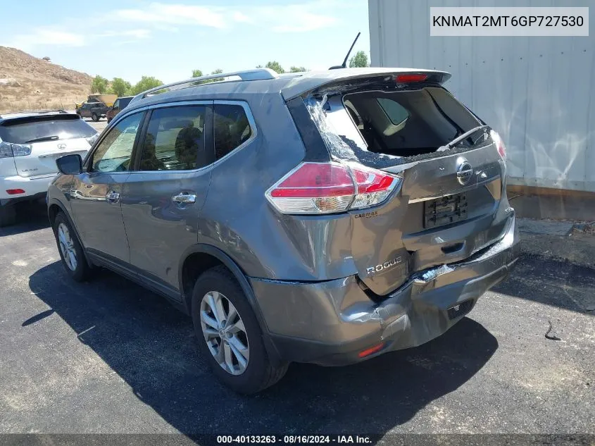 KNMAT2MT6GP727530 2016 Nissan Rogue S/Sl/Sv