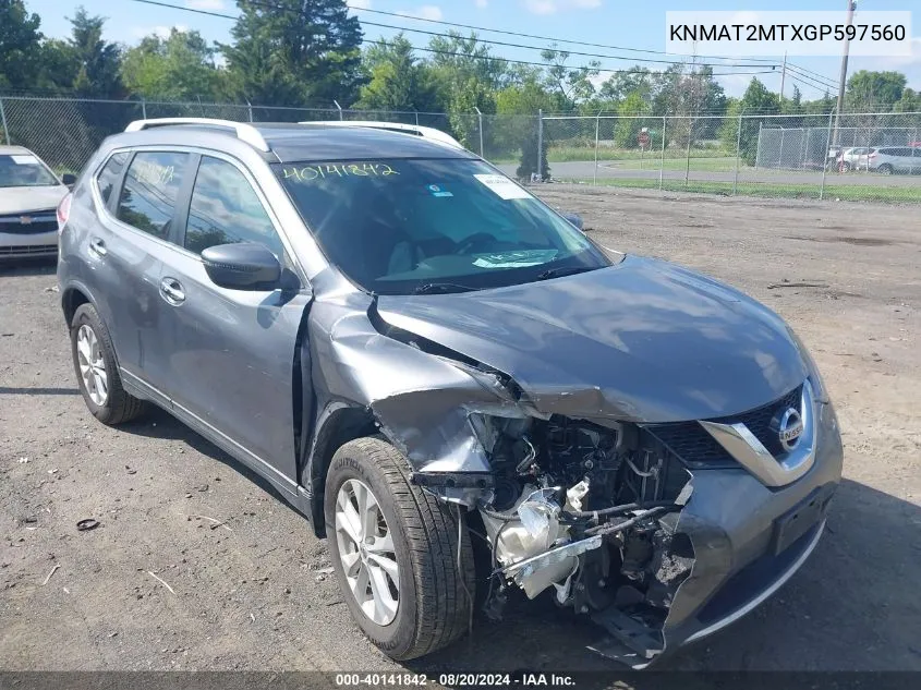 KNMAT2MTXGP597560 2016 Nissan Rogue S/Sl/Sv