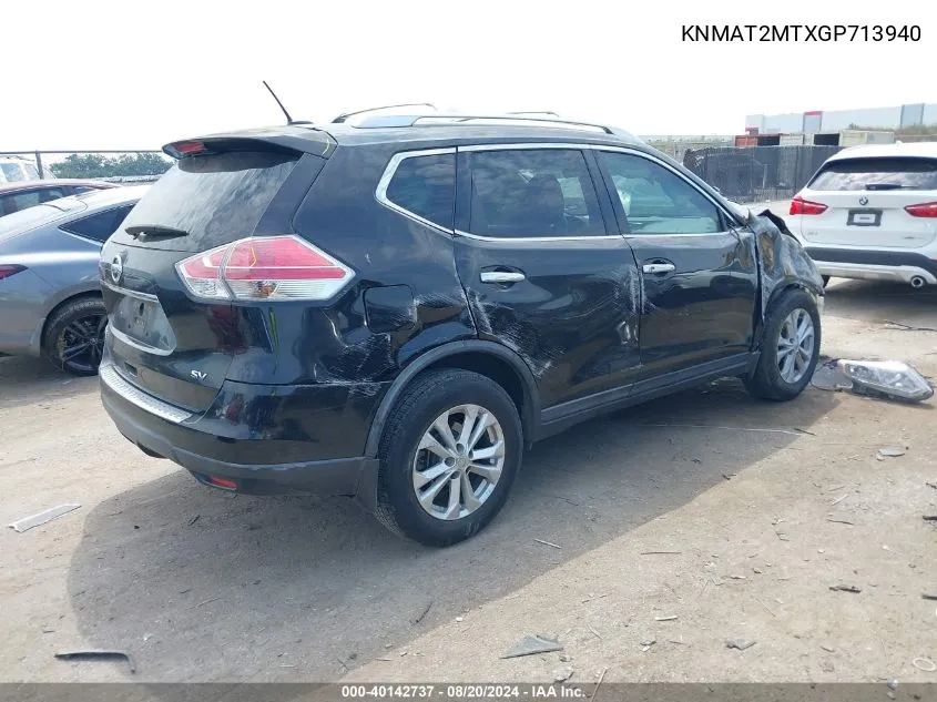 KNMAT2MTXGP713940 2016 Nissan Rogue Sv